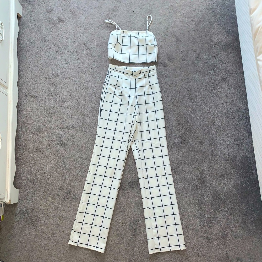 Fashion Nova Striped Two Piece Set